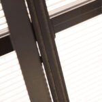 Heavy-duty aluminum frame of the Gazebo Canopy for stability and long-lasting use.