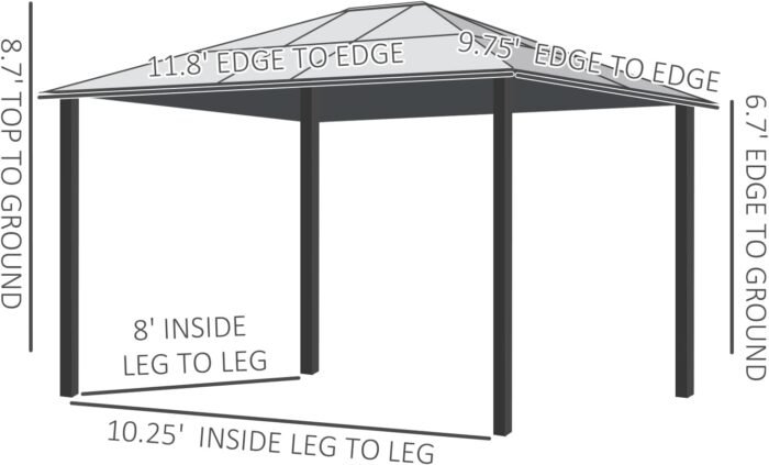 The lightweight hardtop gazebo is easy to assemble, move, and store.
