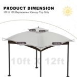 The breathable mesh in the gazebo canopy ensures proper airflow and prevents heat buildup.