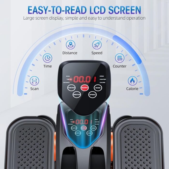 Remote control cardio machines for seniors, allowing easy adjustments without bending over.
