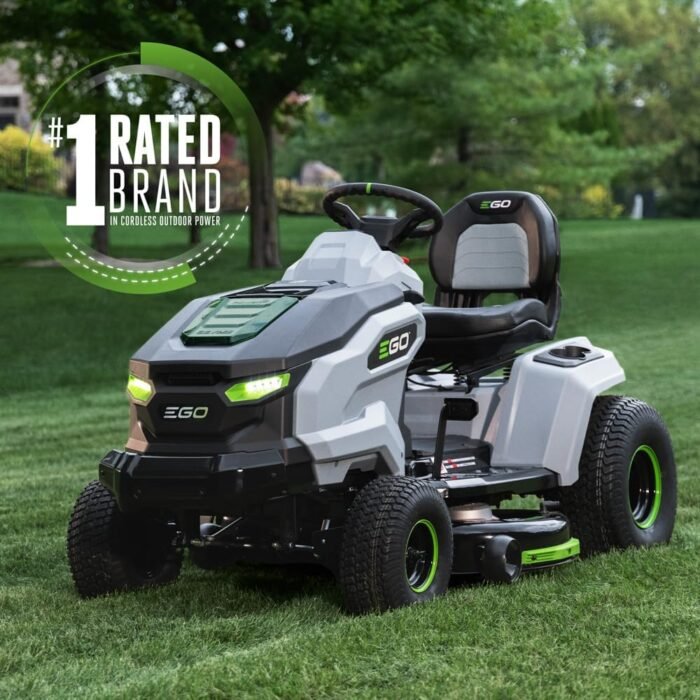 EGO cordless riding lawn mower provides a quiet mowing experience without disturbing neighbors.