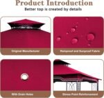 Replacement Gazebo Canopy fits securely onto the 10x12 Regency II frame for patio or garden use.