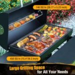 Easy charcoal refill on this outdoor cooking for BBQ grill with lift-up grate and ash holder.