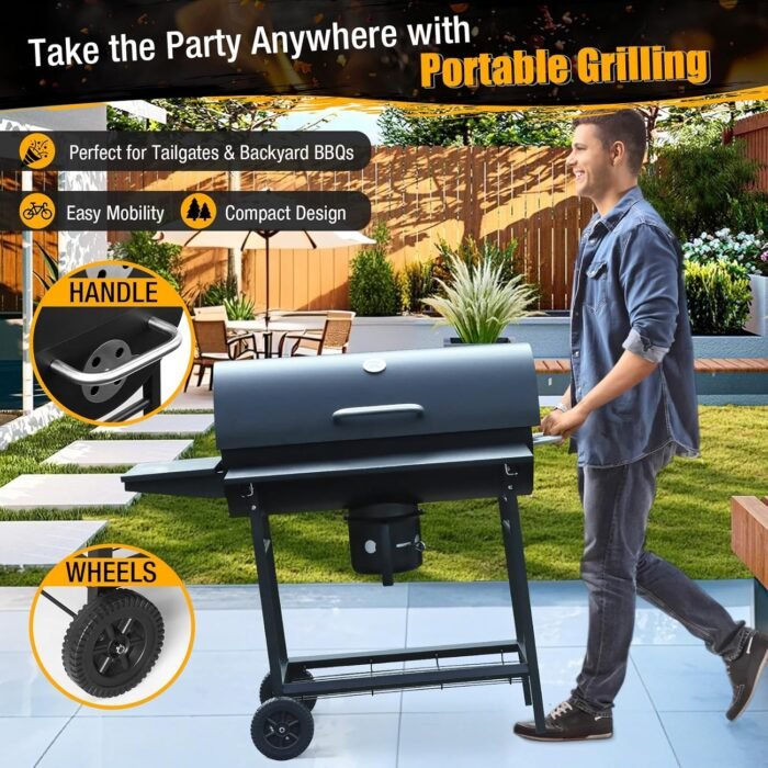 Two 75,000 BTU burners on this outdoor cooking for BBQ grill provide precise heat for all cooking needs.