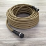 The soaker garden hose provides efficient, even watering for your garden with its porous design.
